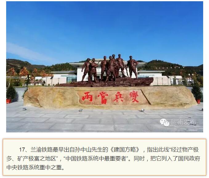 蘭渝鐵路最早由孫中山先生提出？在隴南，你不知道的事兒還有……